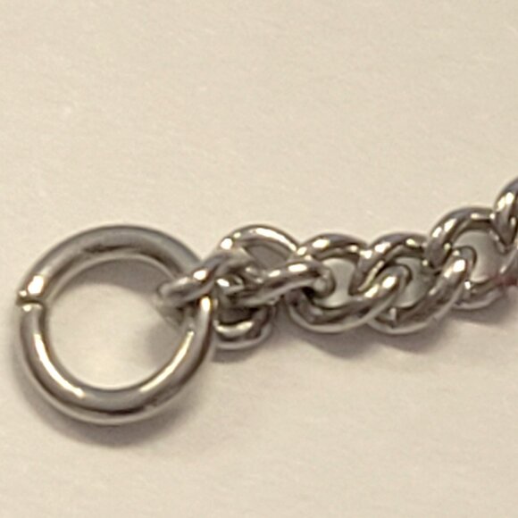 Silver Tone Necklace 19 inch Cable Link Silver Tone Necklace - Picture 8 of 14